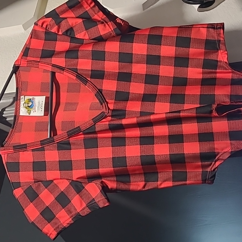Red Plaid Twin Peaks Crop Top Uniform